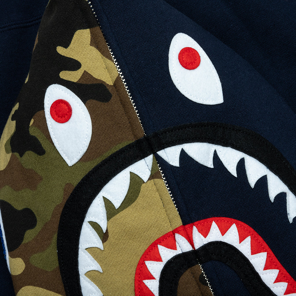 1ST SHARK FULL ZIP HOODIE - NAVY - 3