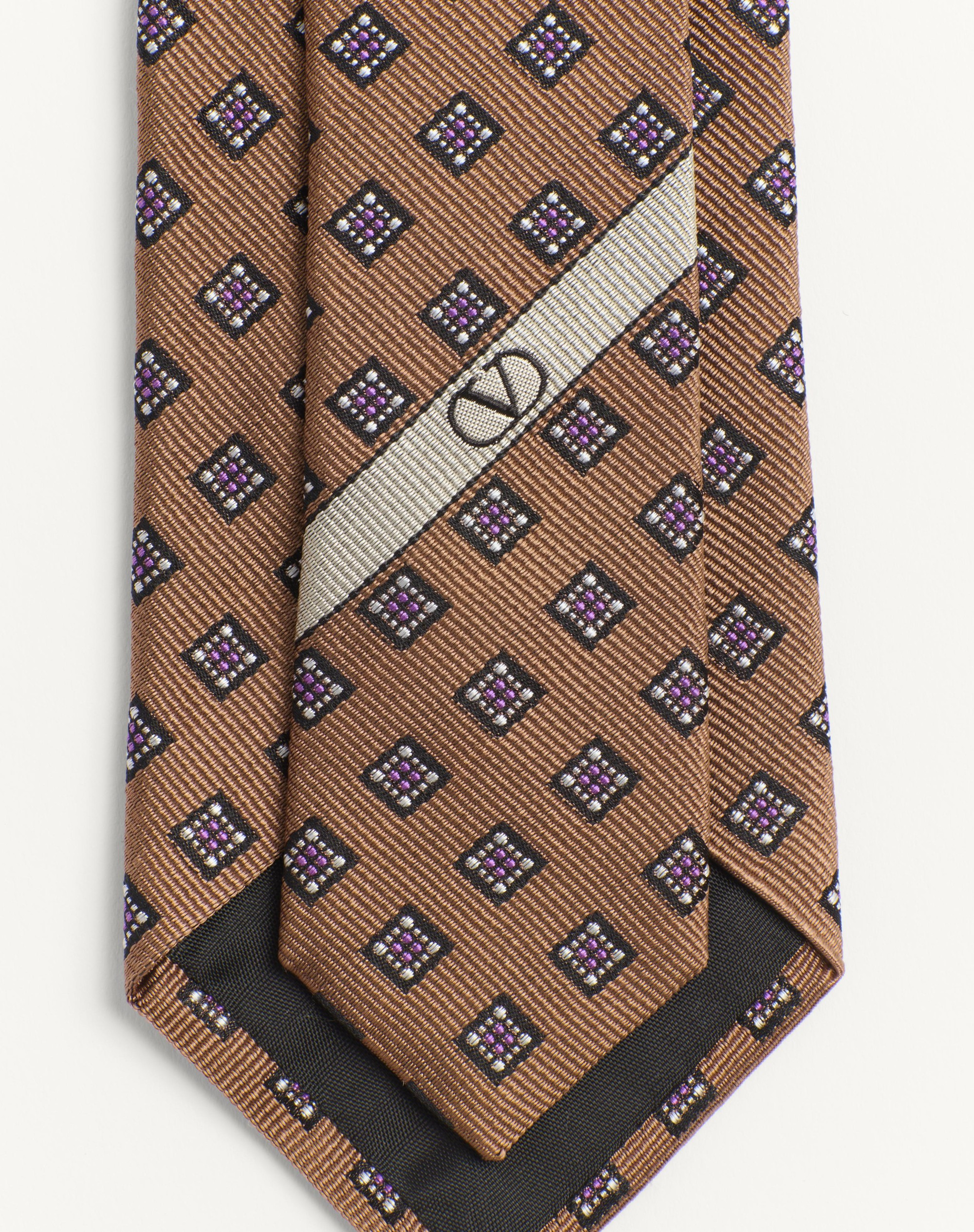 VALENTIE MICRO-CHECK SILK TIE - 2