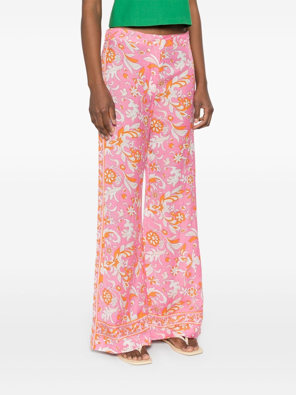 floral-print trousers - 3