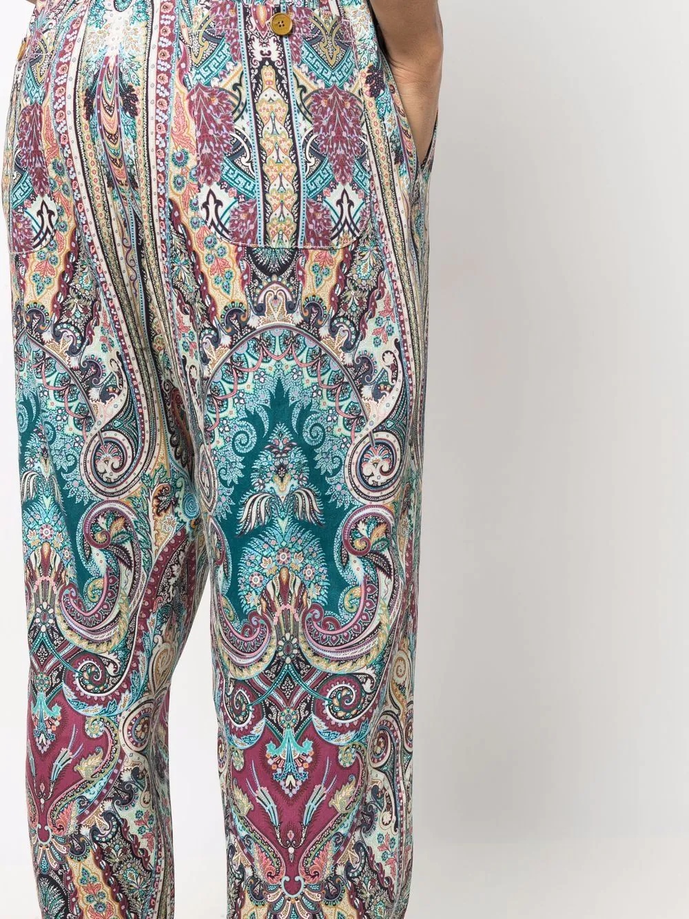 straight-leg paisley-print trousers - 5