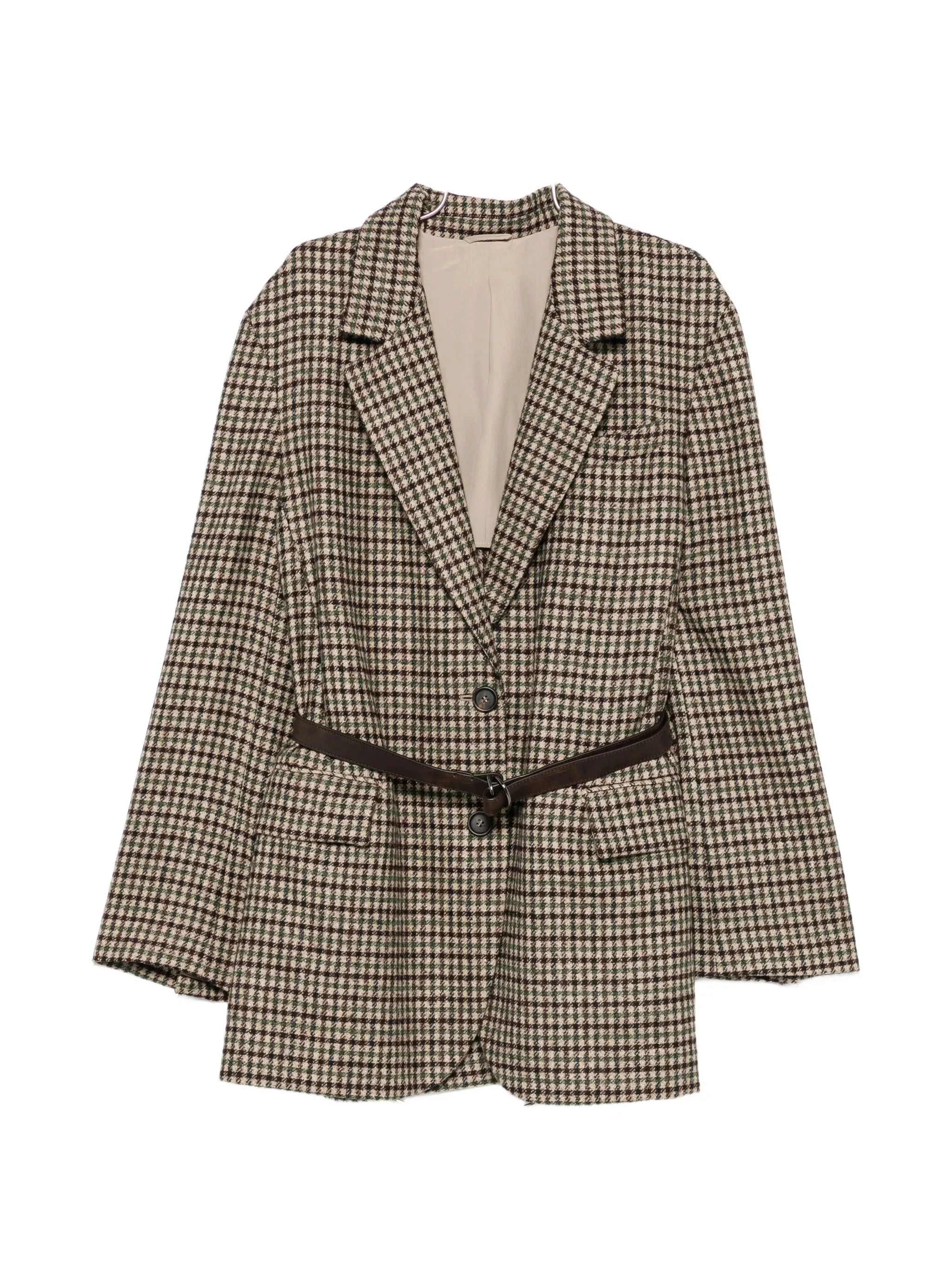 Brunello Cucinelli Check-pattern Belted Blazer - 1