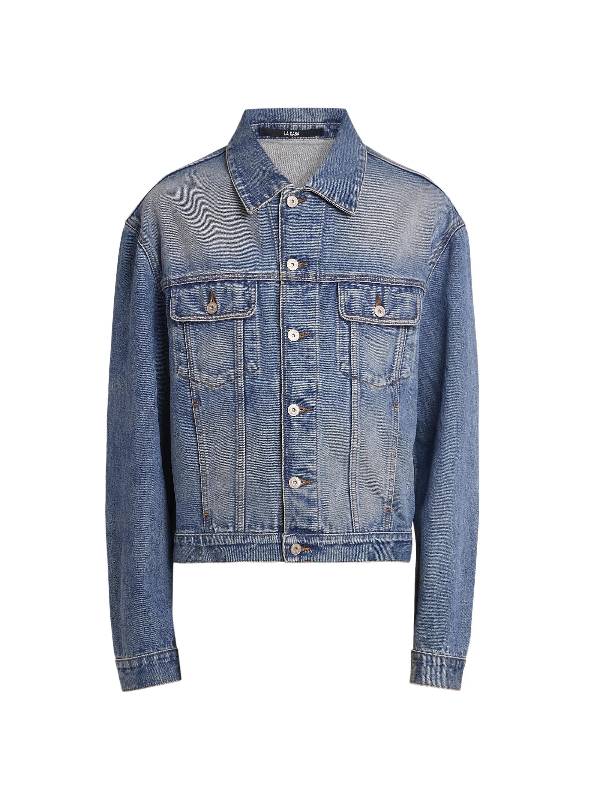 Men's La Veste Denim Trucker Jacket - Blue Tabac - 1