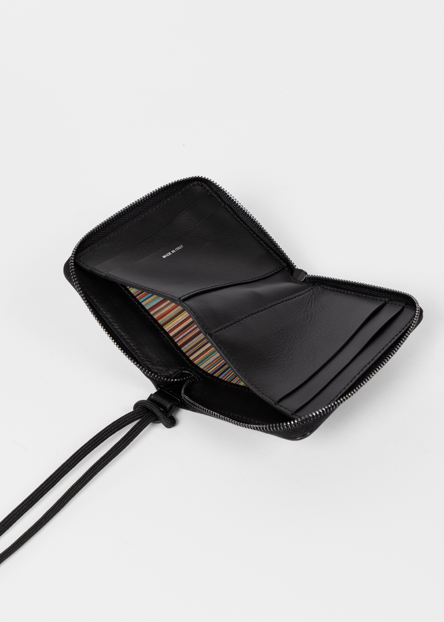 'Shadow Stripe' Leather Zip Wallet - 5