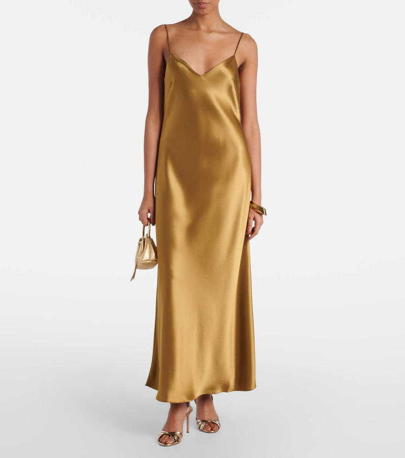 GALVAN Provence satin slip dress outlook