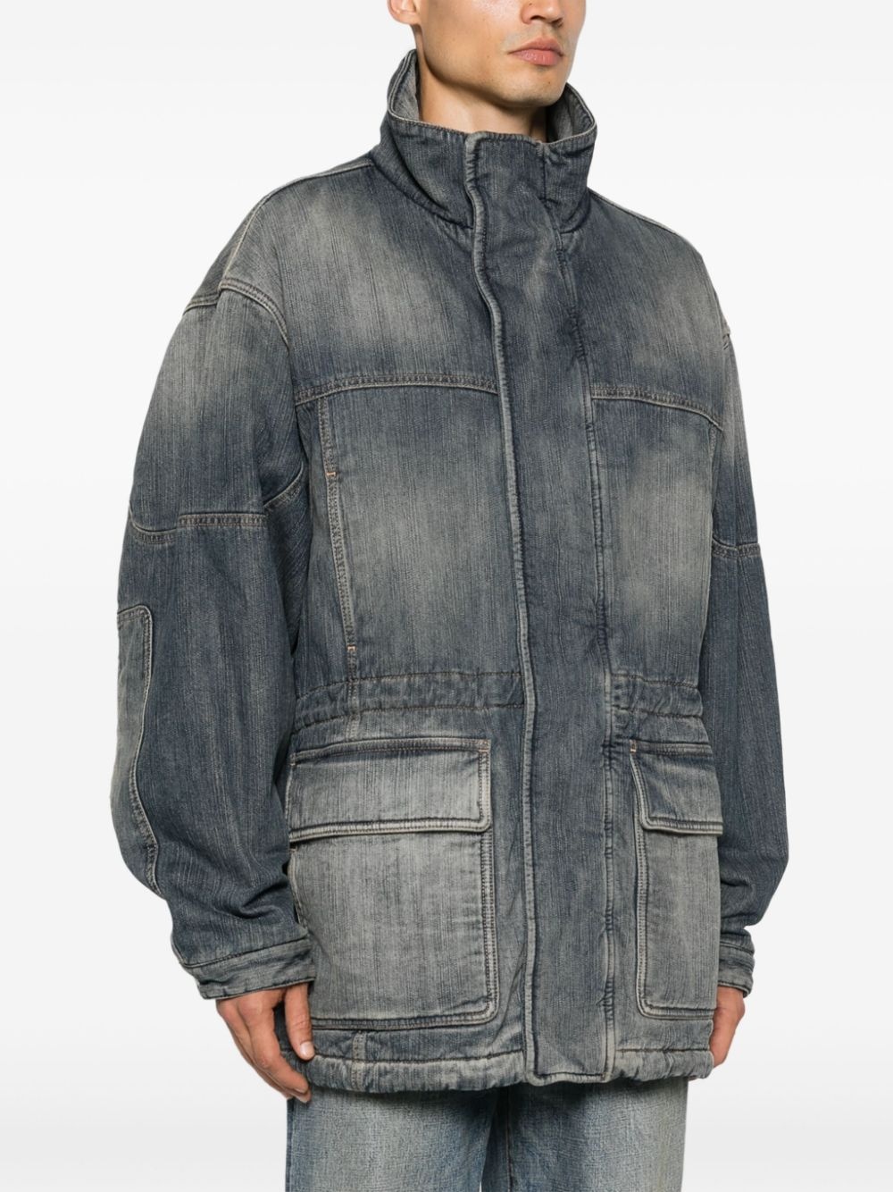 faded denim jacket - 4