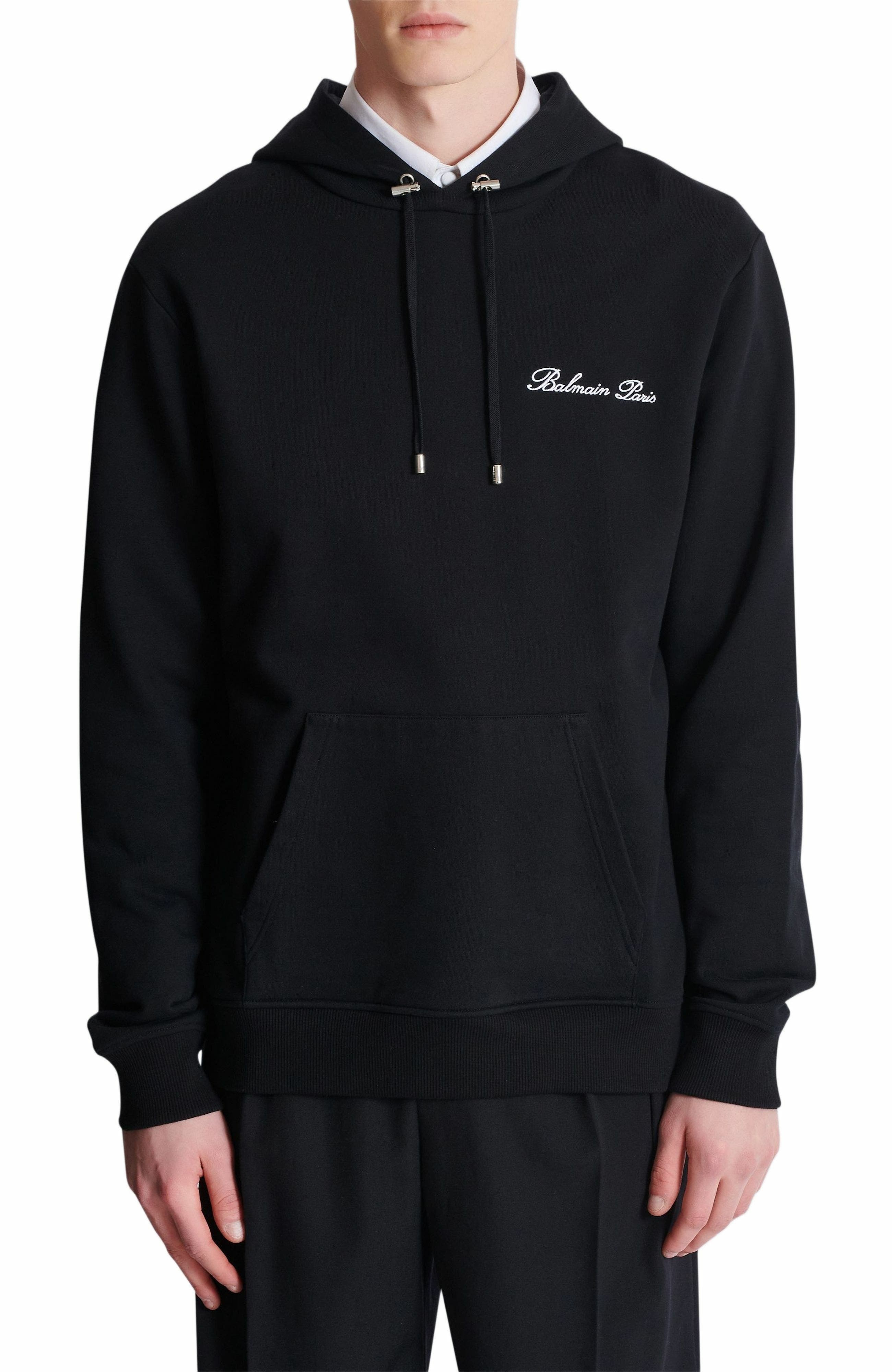 Balmain Signature hoodie in Black at Nordstrom - 8