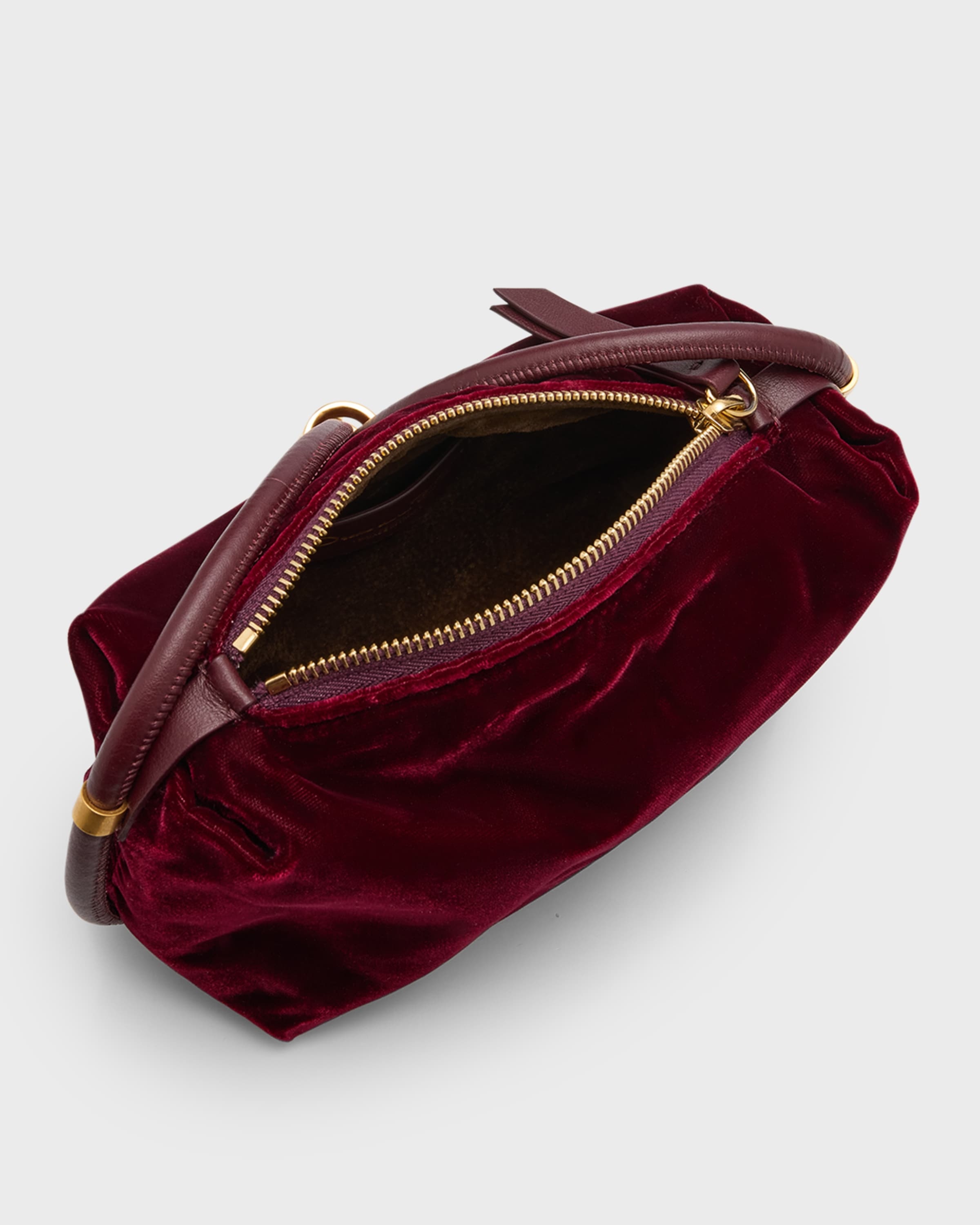 Velvet Pouch Top-Handle Bag - 2