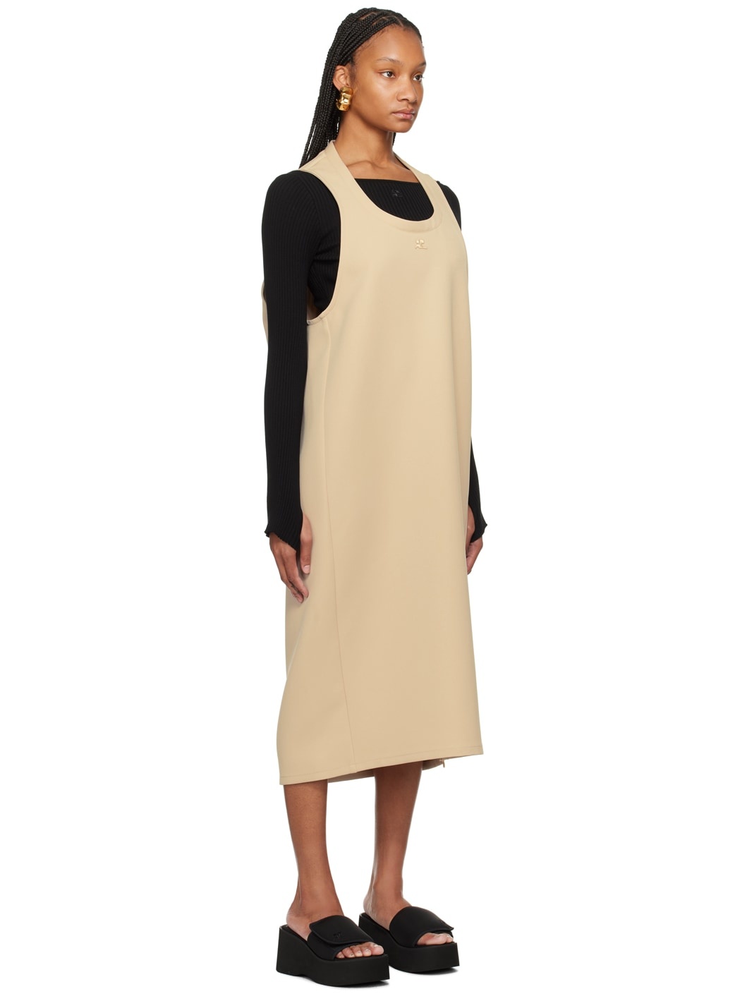 Beige Holistic Midi Dress - 2