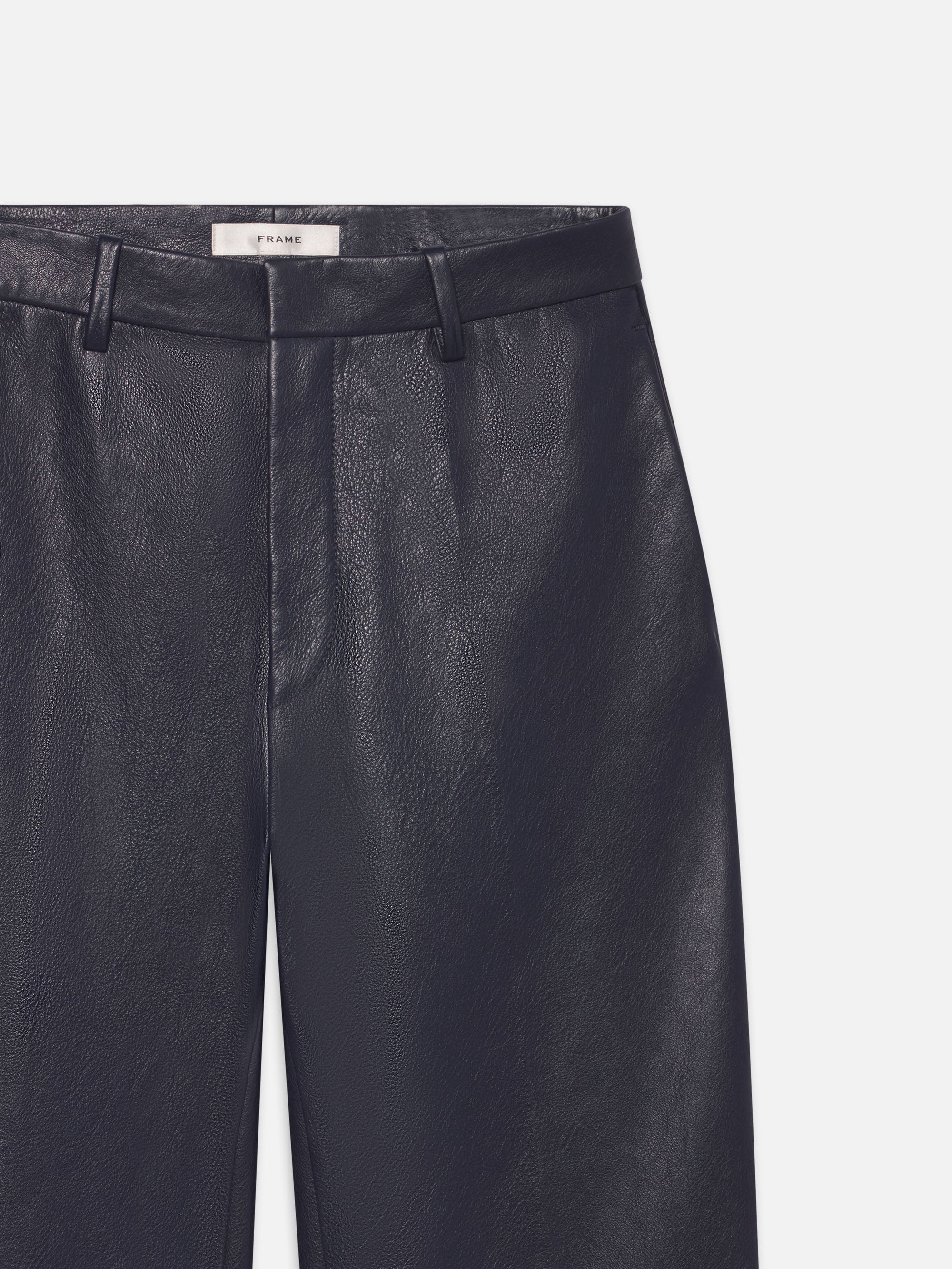 The Leather Trouser in Dark Indigo - 3