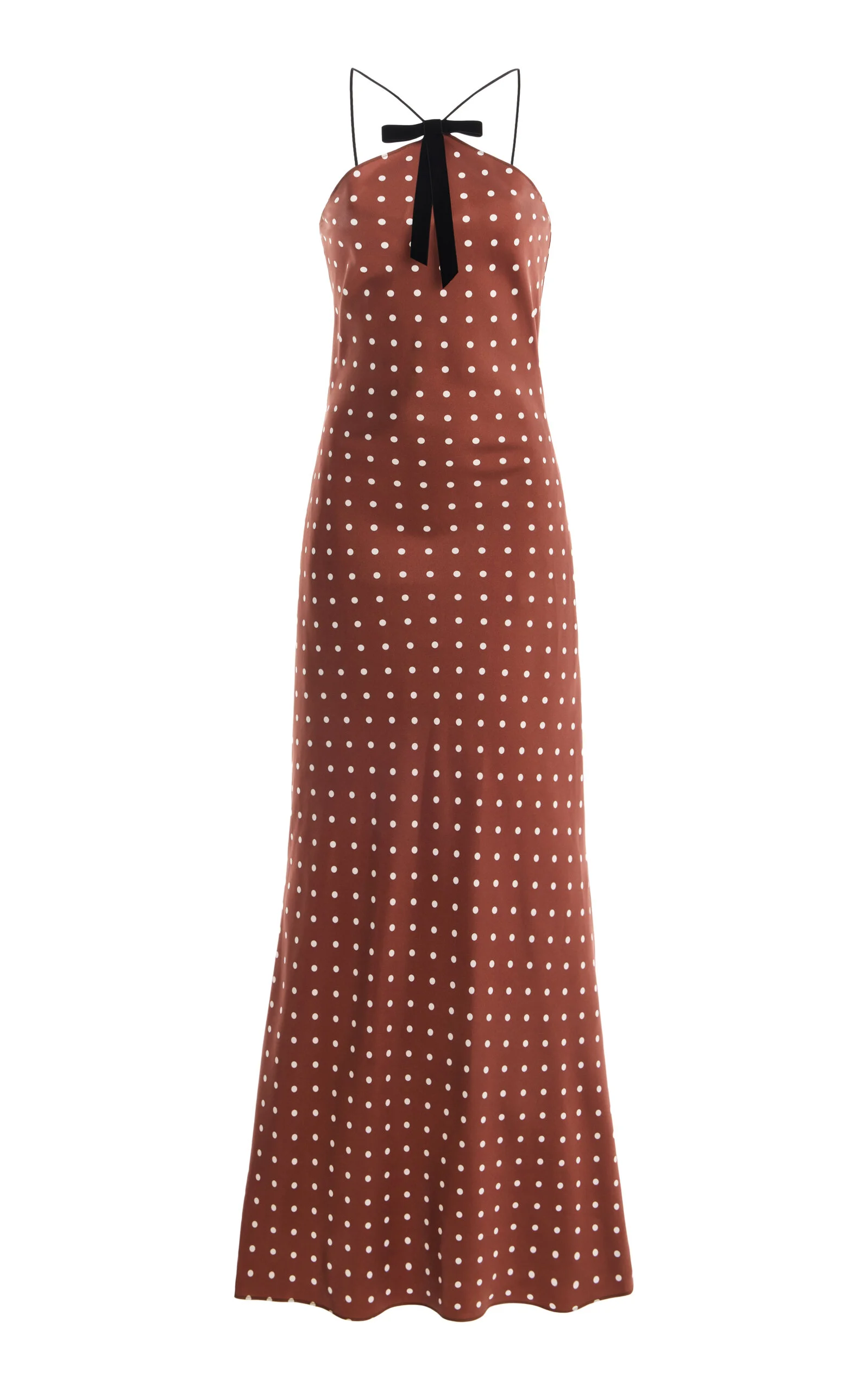 rodarte brown dress Polka-Dot Silk-Twill Midi - 731212 All quests want to Color:Blue fog Evening dress for plus size Silk