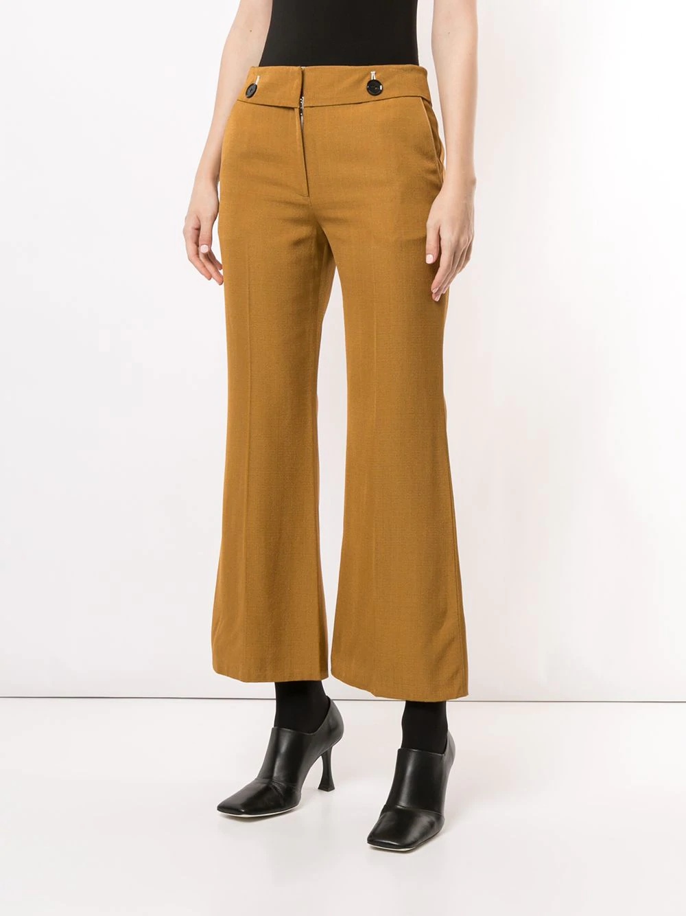 cropped flared trousers - 3