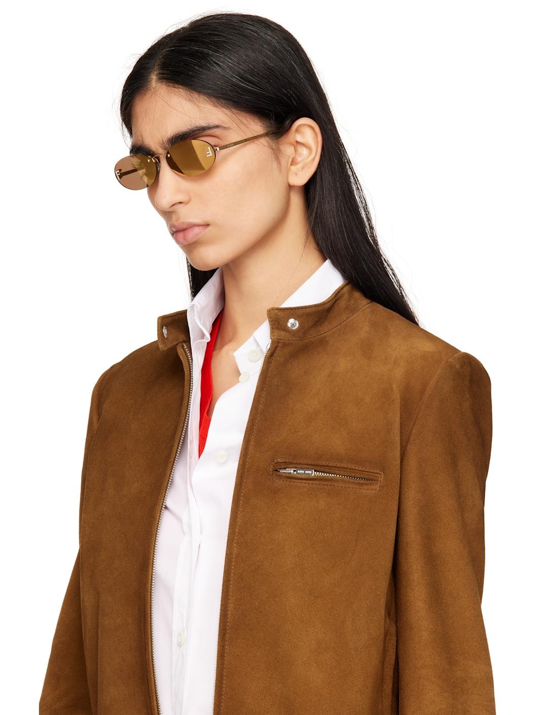 Gold 'Fendi First' Crystal Sunglasses - 4
