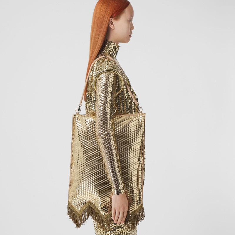 Burberry Bullion Fringing Paillette-embellished Silk Flag Bag outlook
