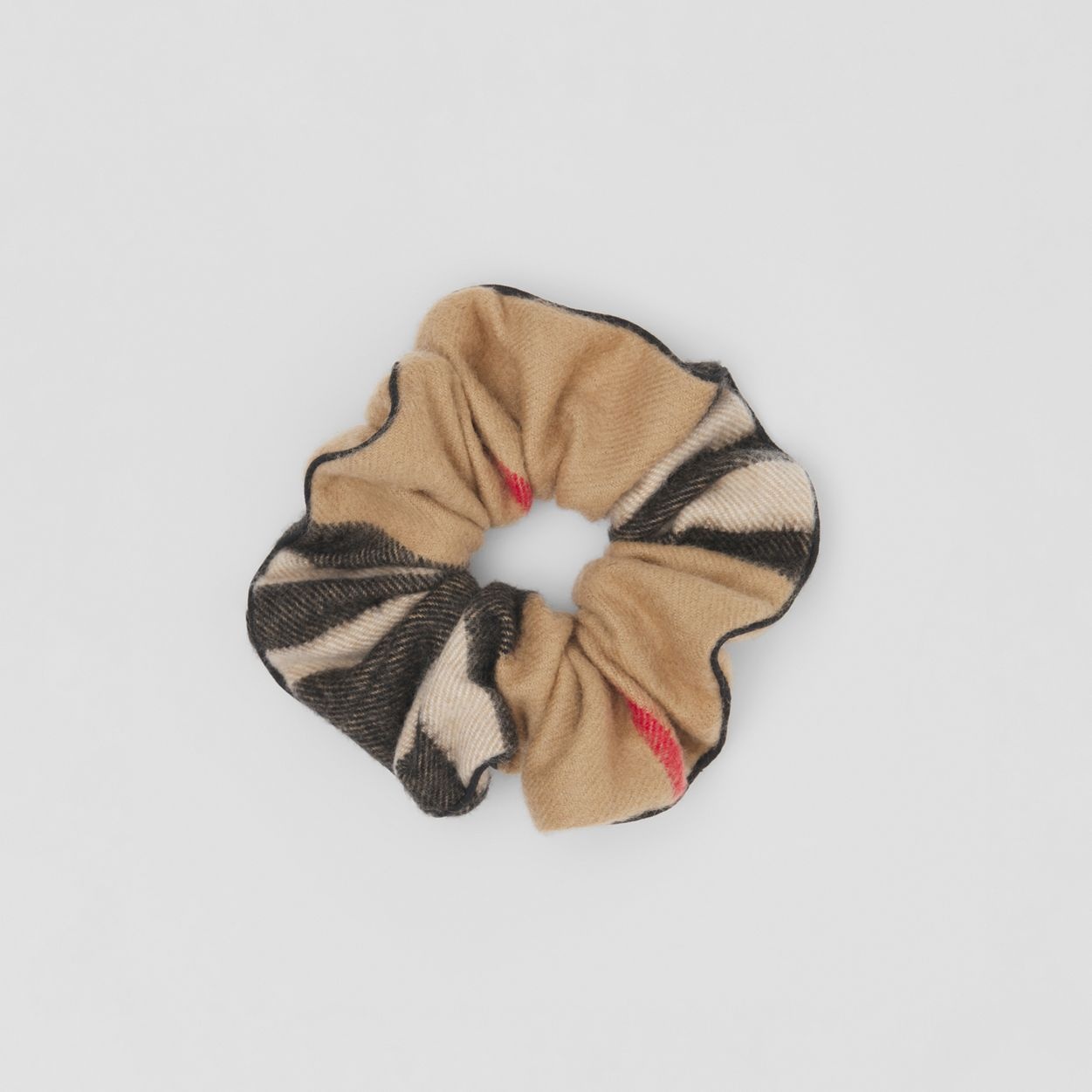 Check Cashmere Scrunchie - 1