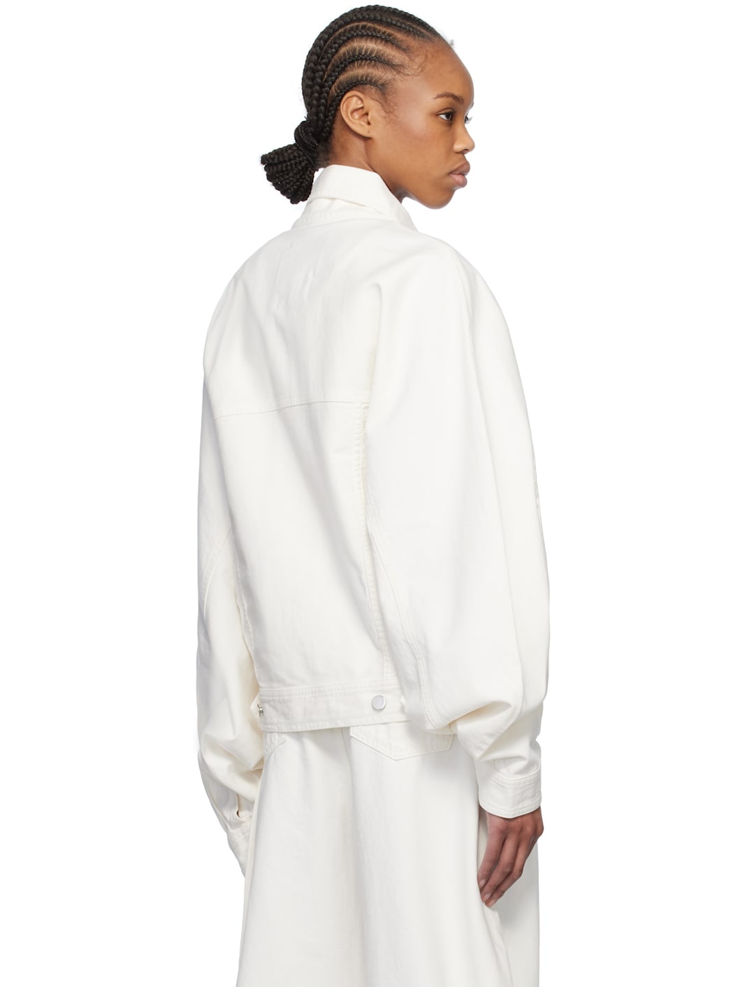 White Boyfriend Denim Jacket - 3