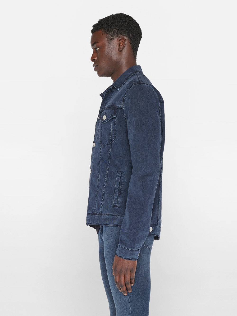 Twill Heritage Jacket in Washed Navy - 7