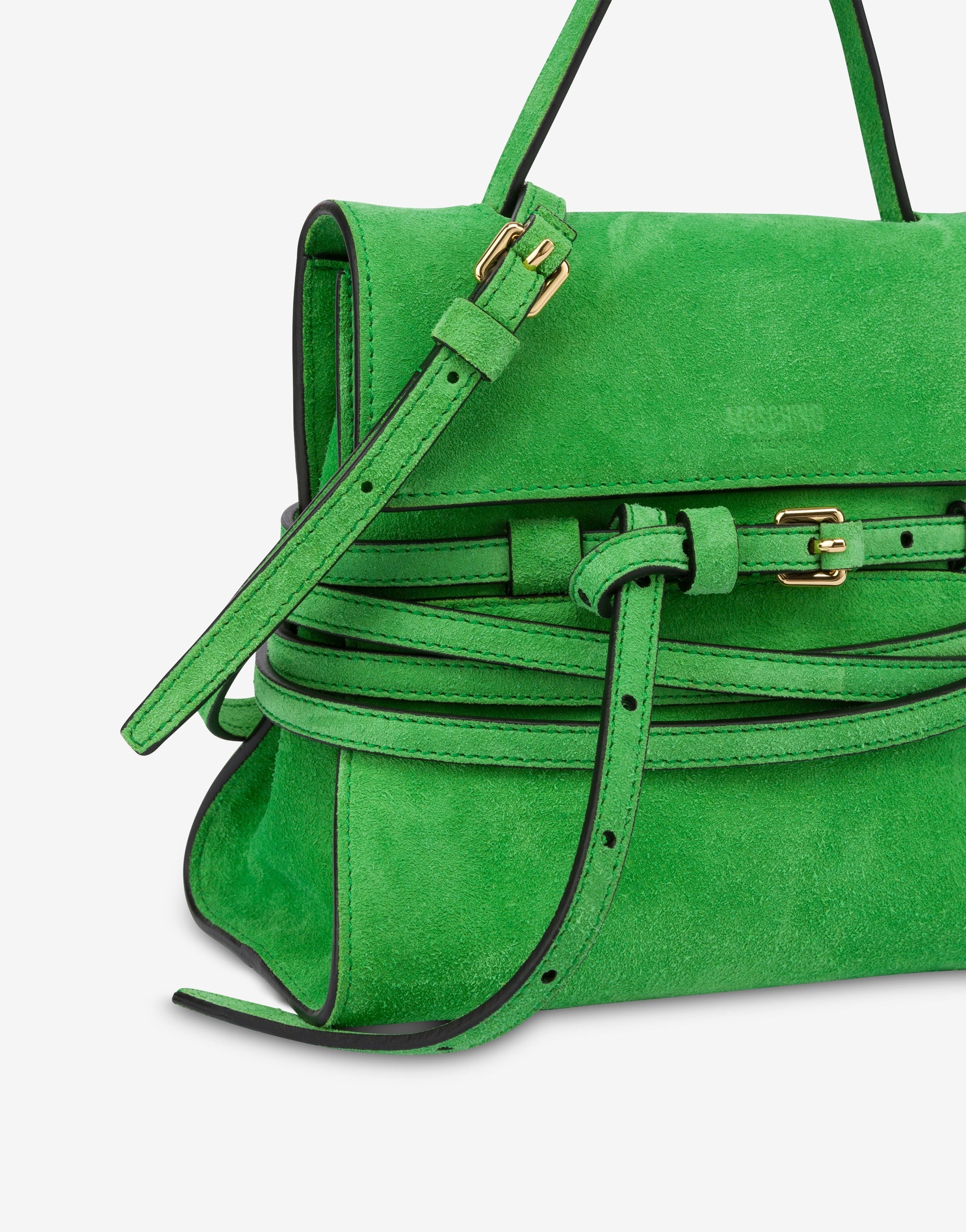 MOSCHINO TIE ME BAG IN SUEDE SMALL - 3