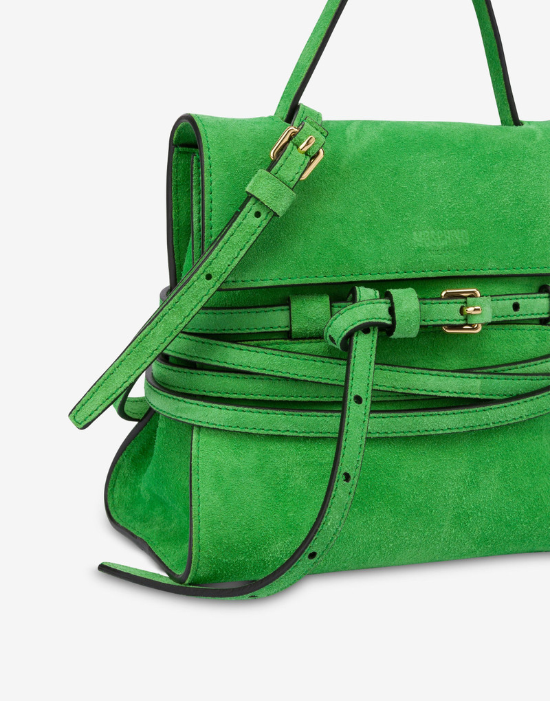 MOSCHINO TIE ME BAG IN SUEDE SMALL 3