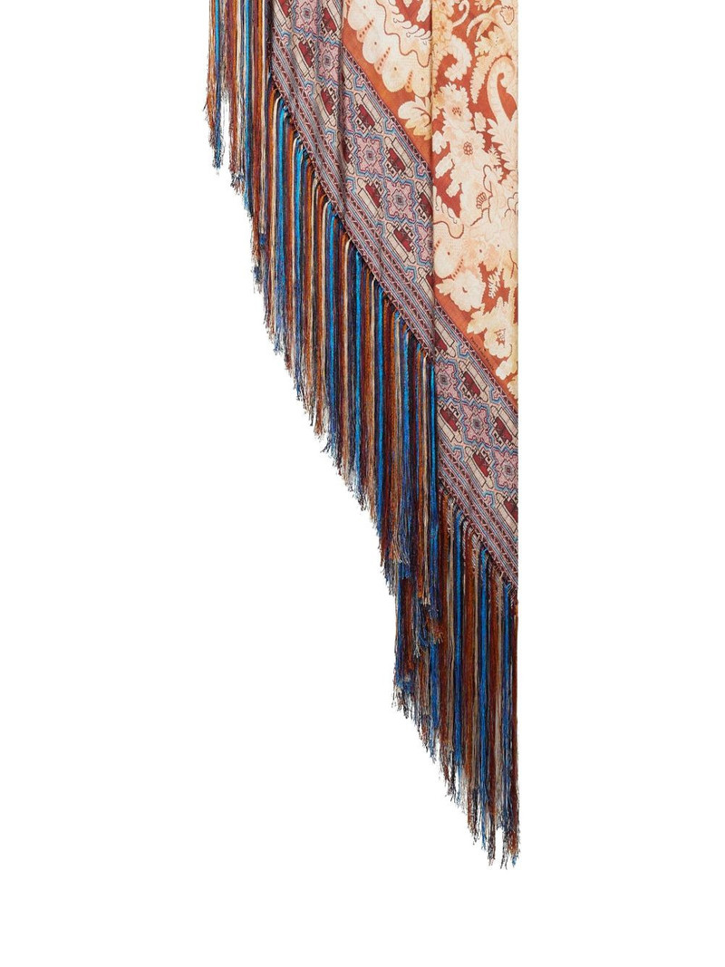 Pierre-Louis Mascia floral-pattern fringed-edges scarf outlook