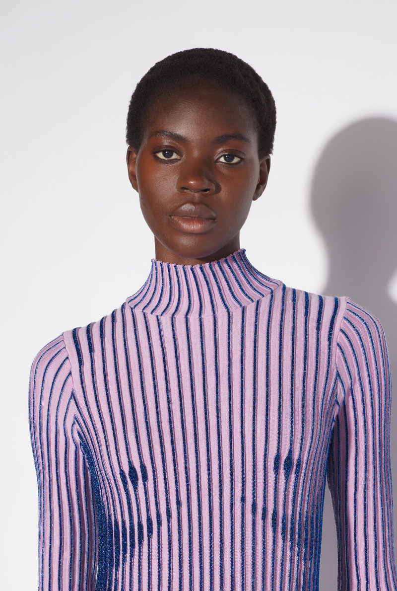 THE PINK LUREX TROMPE L’OEIL DRESS 4
