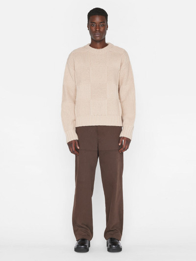 FRAME Grid Sweater in Oatmeal outlook