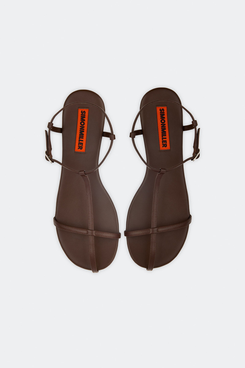SIMONMILLER Cage Flat Sandal In Espresso outlook