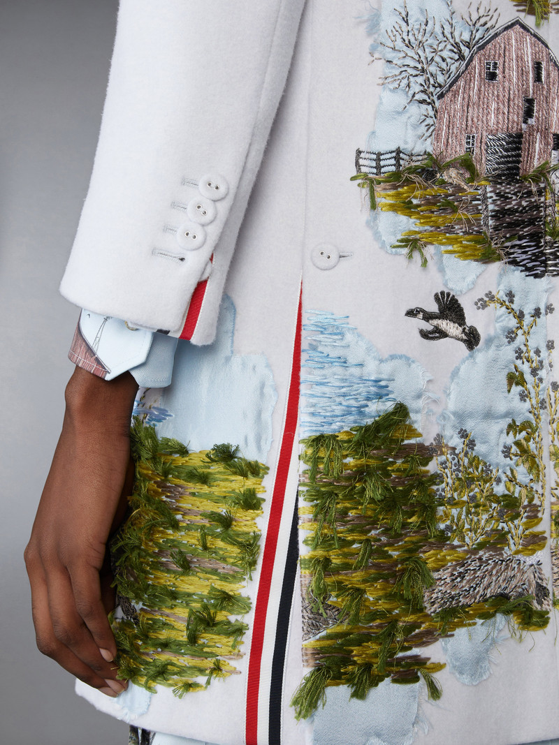 SCENIC TOILE APPLIQUE BAL COLLAR OVERCOAT 6