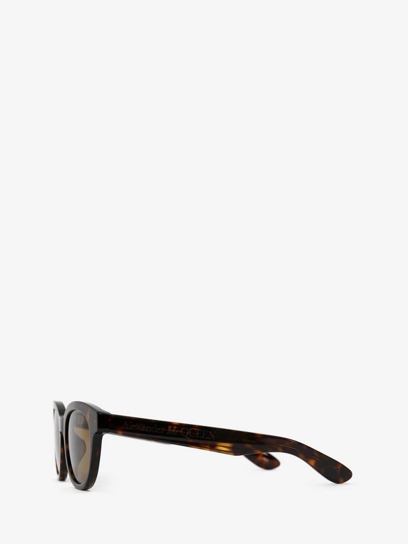 McQueen Angled Pantos Sunglasses in Havana - 2