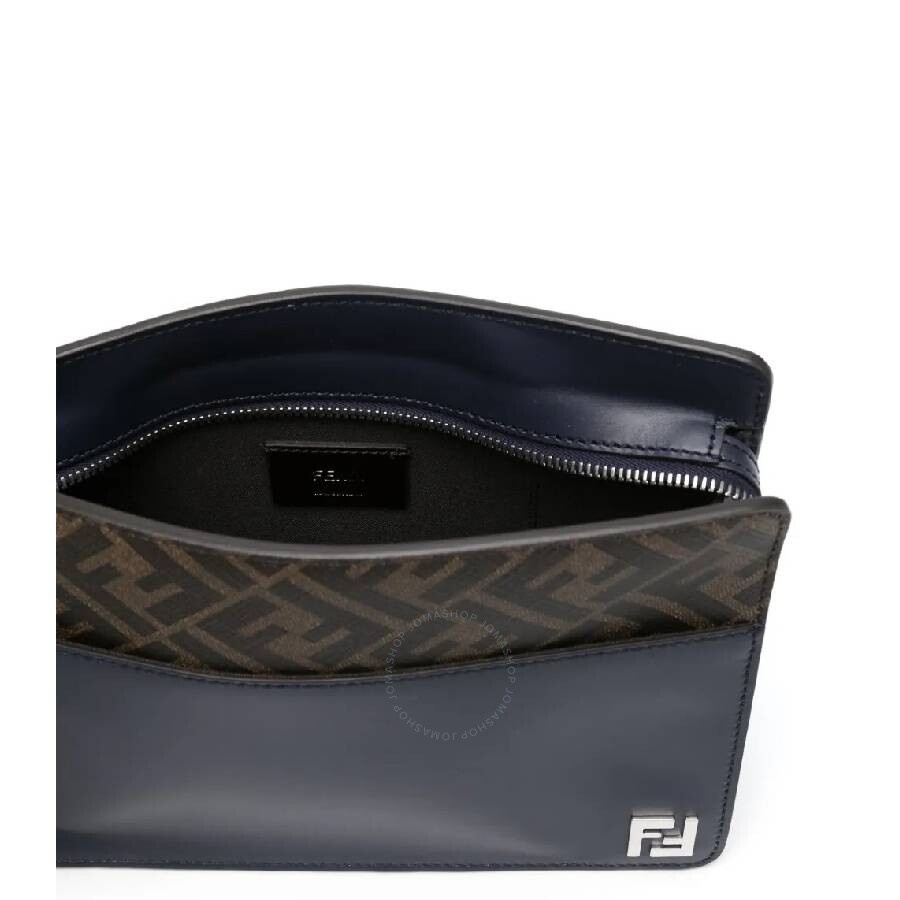 Fendi Squared Logo Applique Standing Clutch - 4