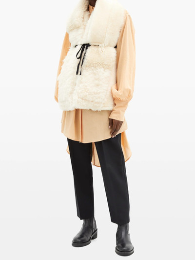 Ann Demeulemeester Tie-waist shearling gilet outlook