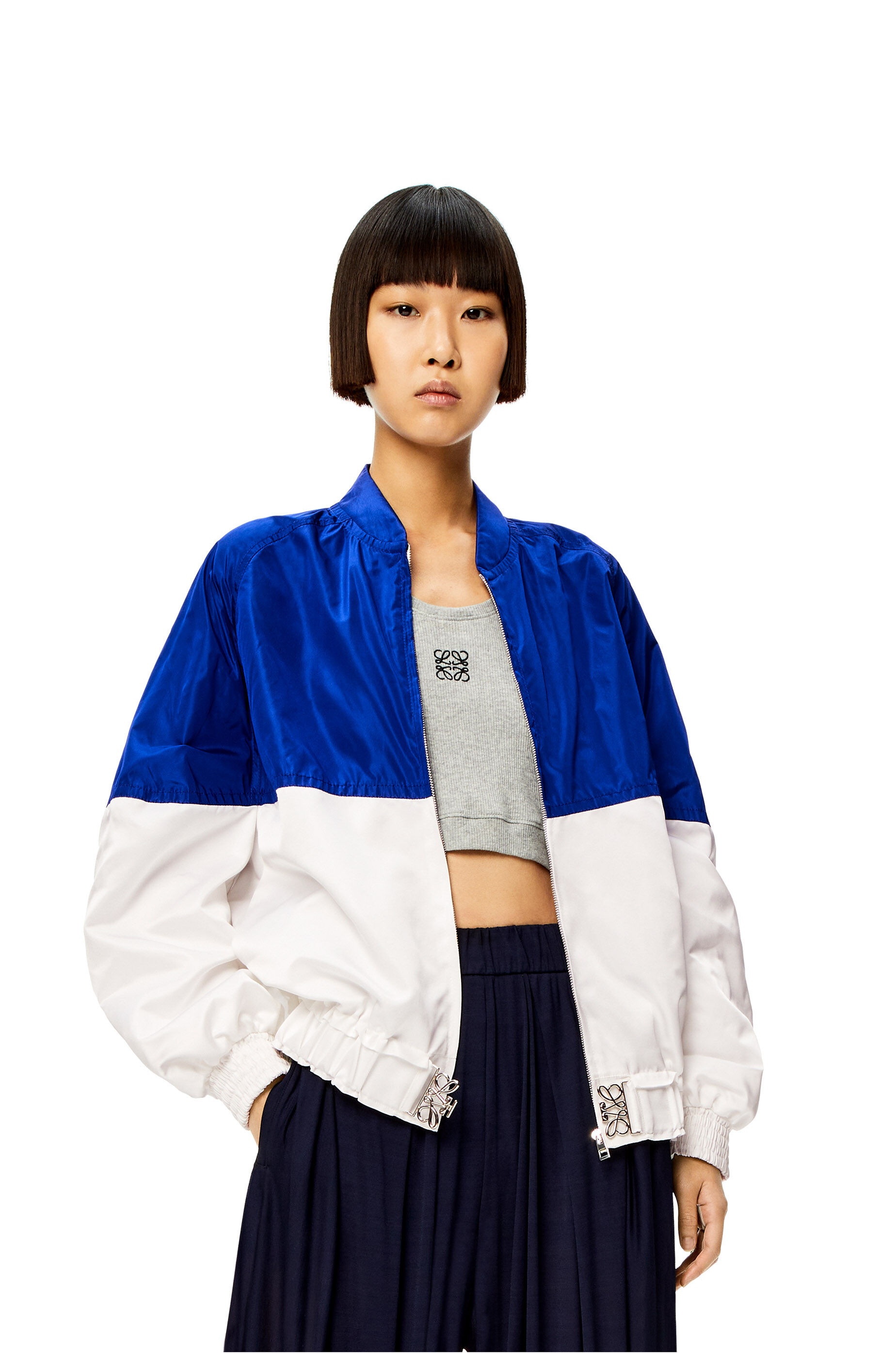 Bomber jacket in silk and polyester - 3