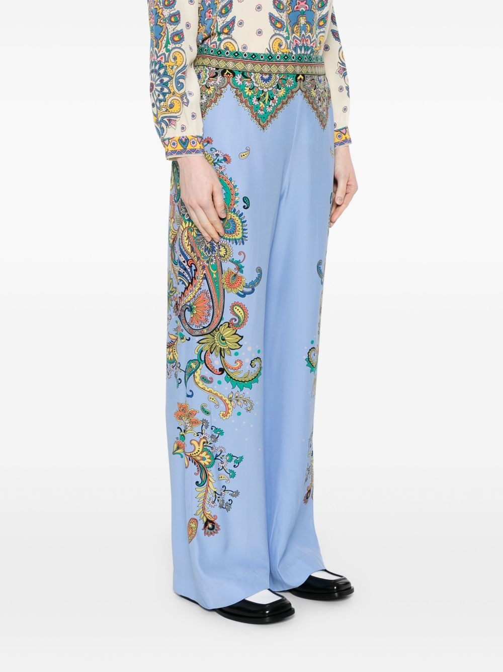 floral silk trousers - 3