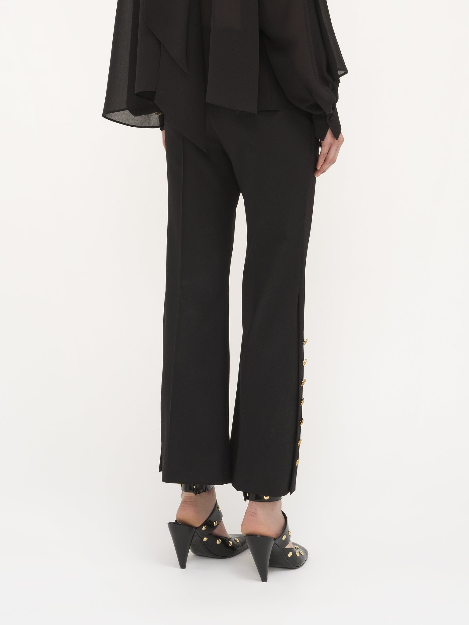 CROPPED PANTS IN WOOL GRAIN DE POUDRE - 5