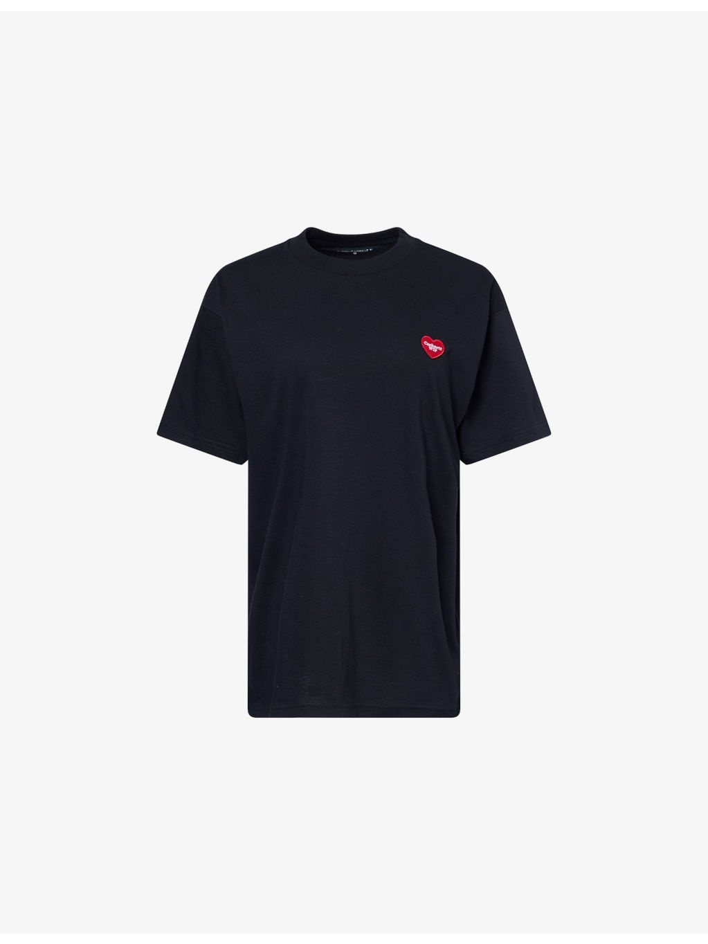 Heart Embroidered Cotton T-Shirt - 1