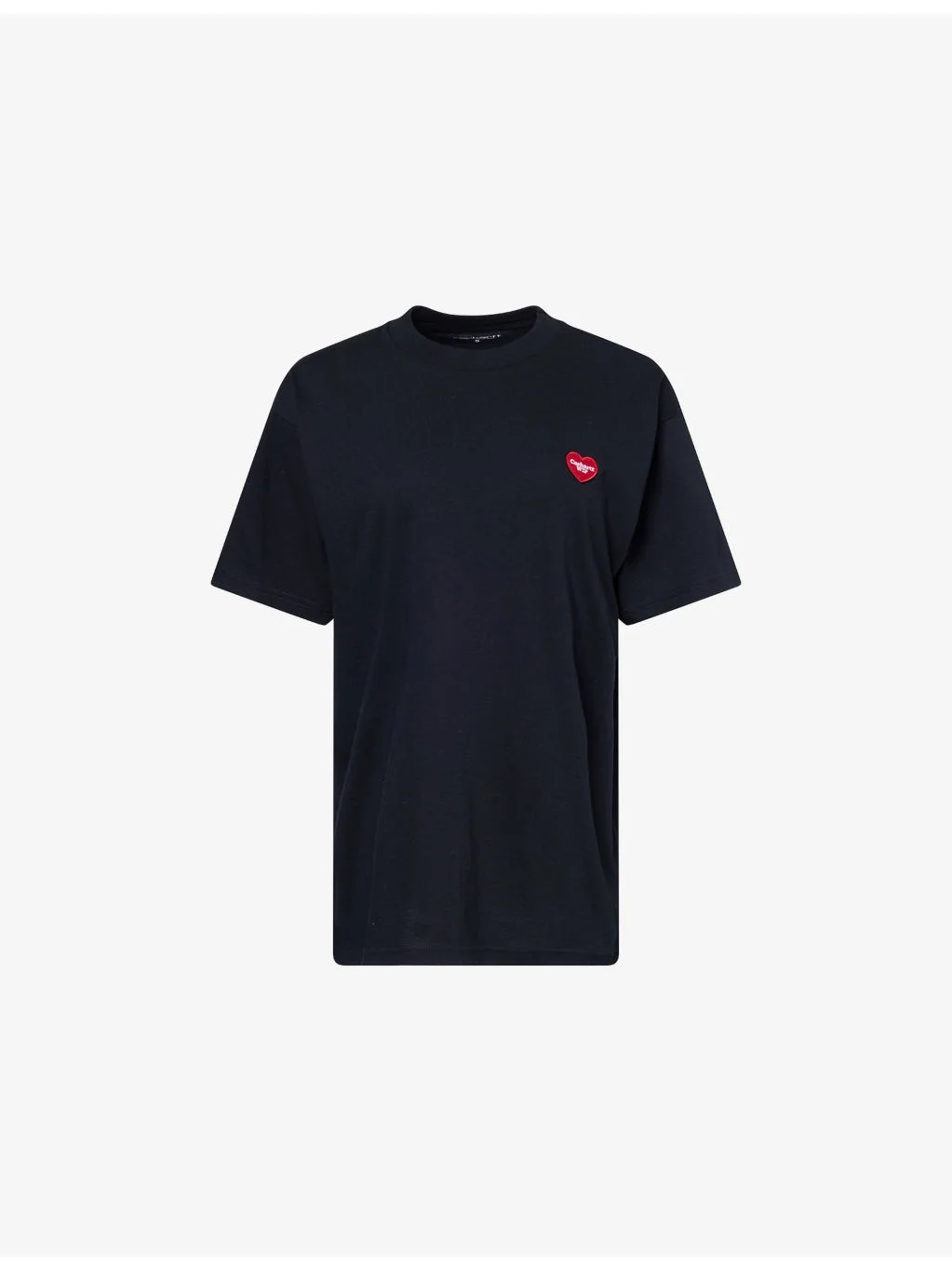 Heart Embroidered Cotton T-Shirt - 1