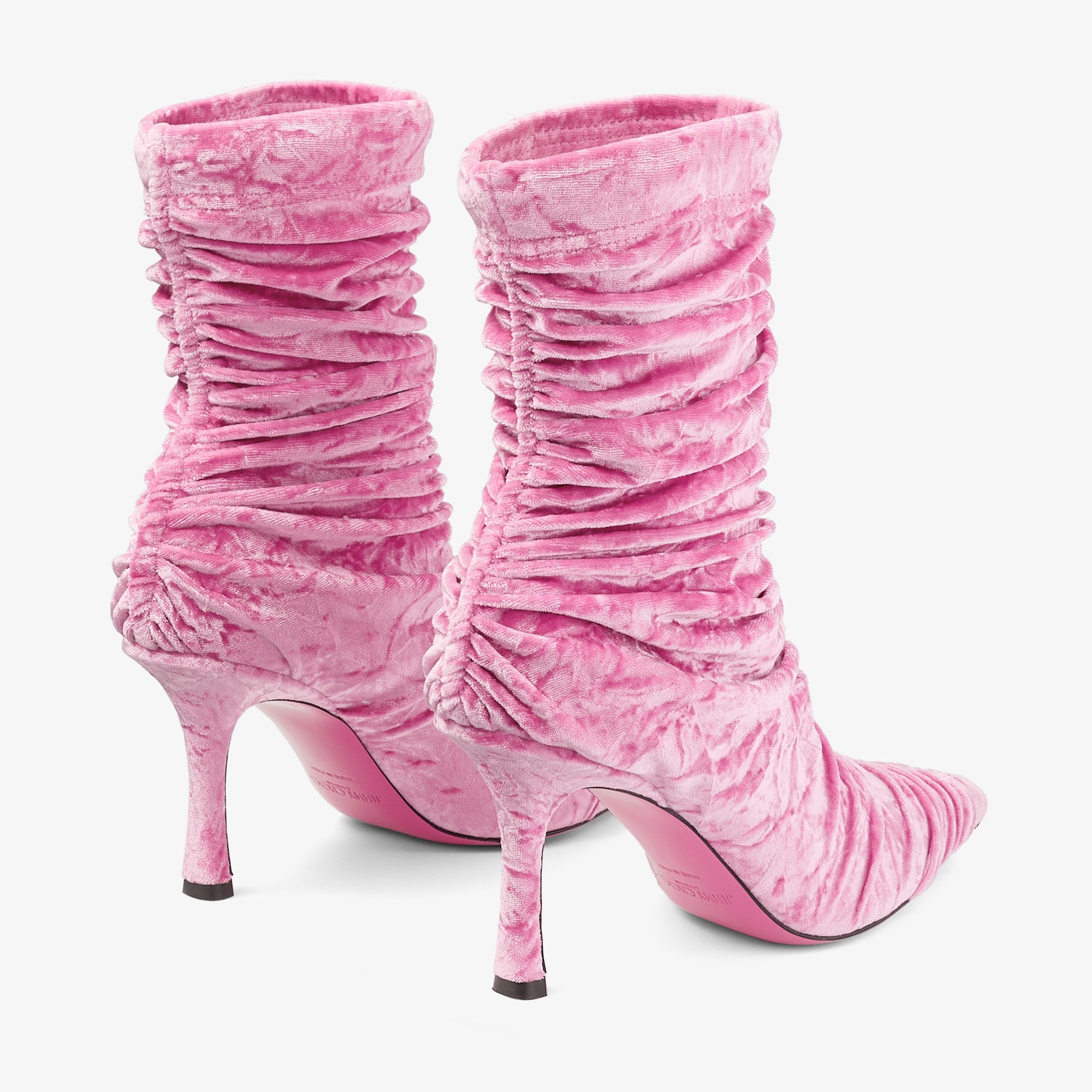 Lotta Ankle Boot 85
Light Magenta Velvet Ankle Boots - 5
