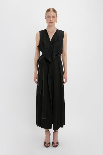 Victoria Beckham Trench Dress In Black outlook
