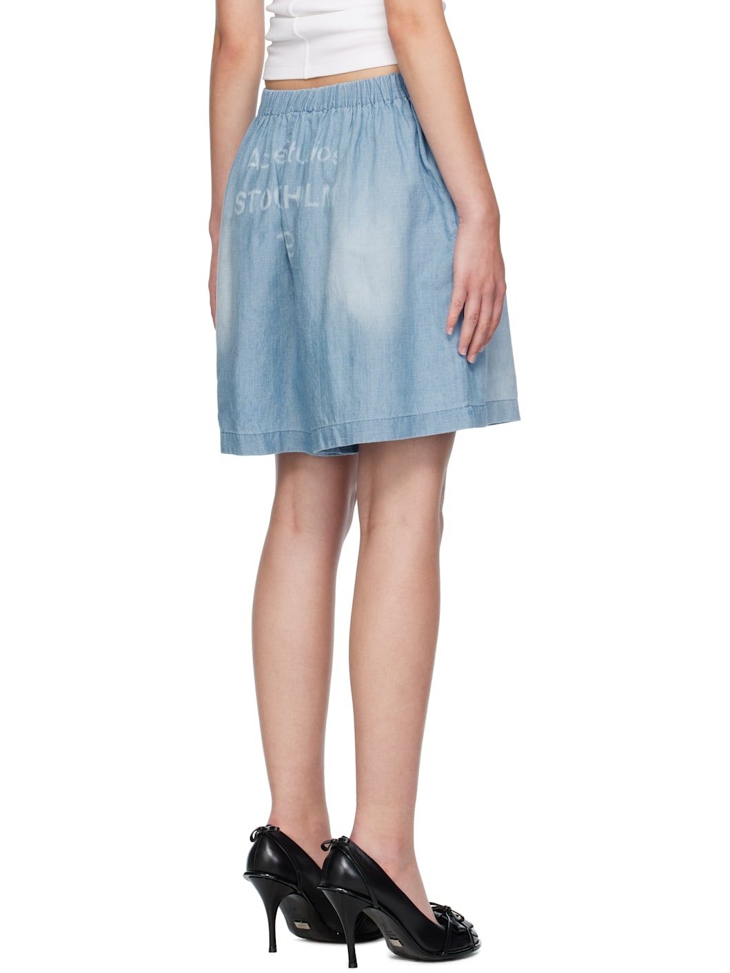 Blue Logo Stamp Shorts - 3
