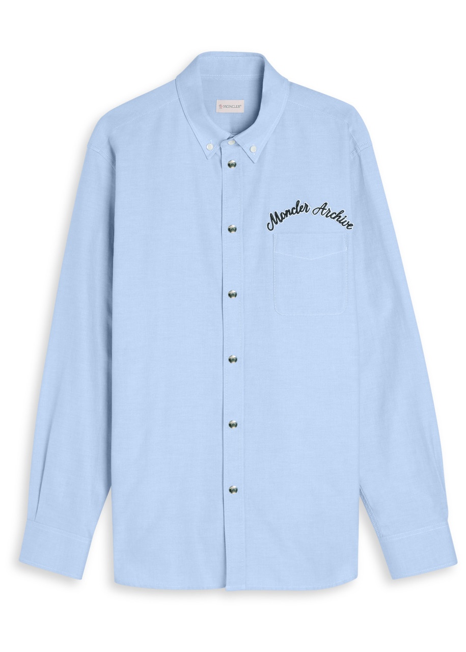 Moncler Embroidered Cotton Oxford Shirt - 1