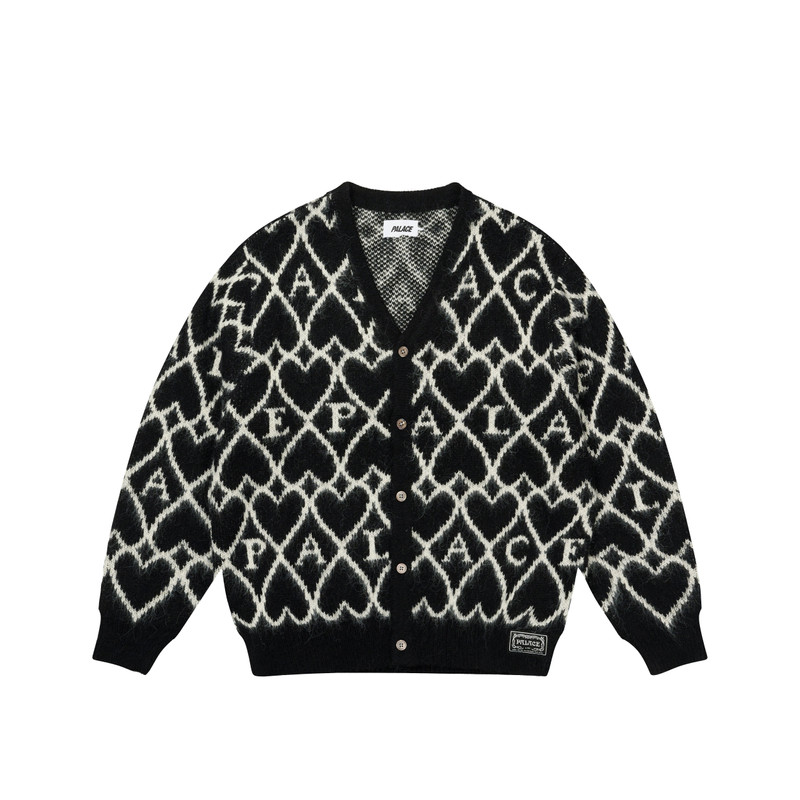 HAIRY HEART KNIT BLACK - 1