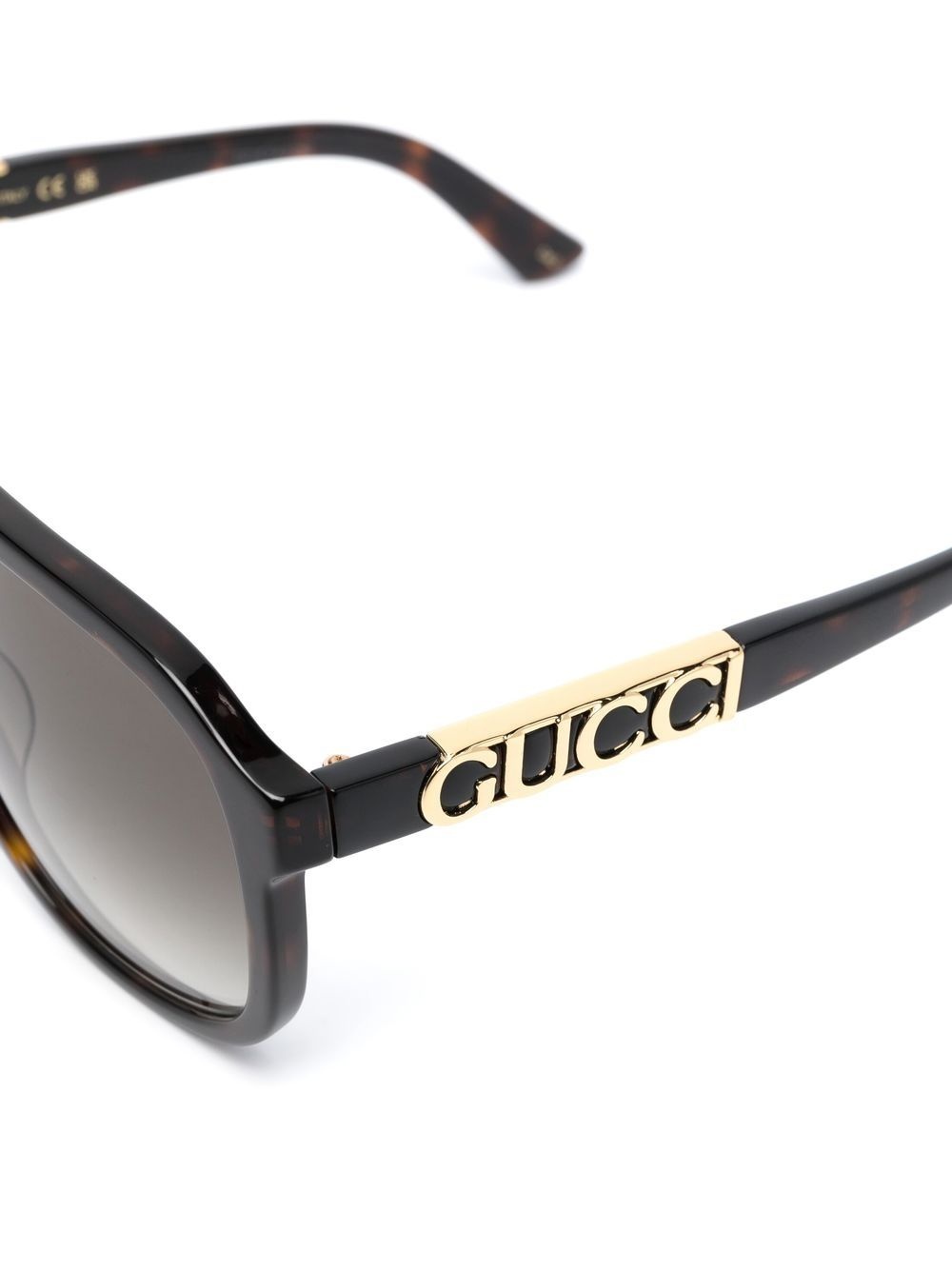 pilot-frame logo-plaque sunglasses - 3