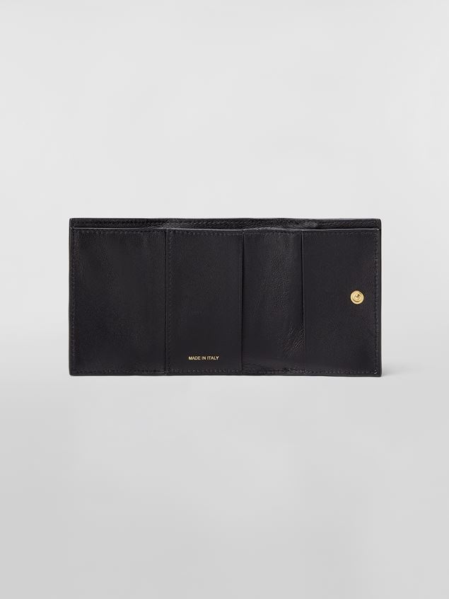 BLACK SAFFIANO CALFSKIN TRI-FOLD WALLET - 2