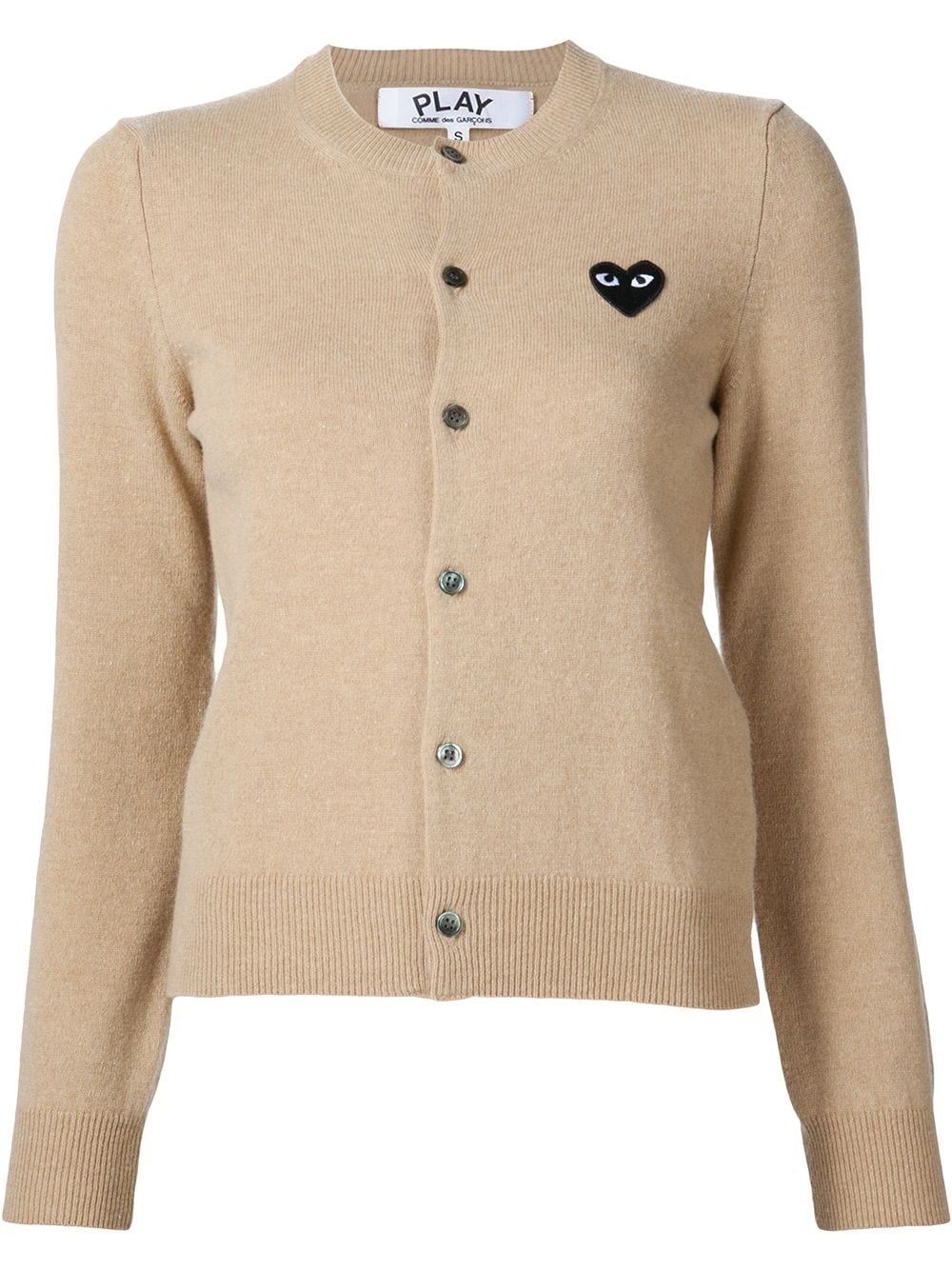 embroidered heart cardigan - 1