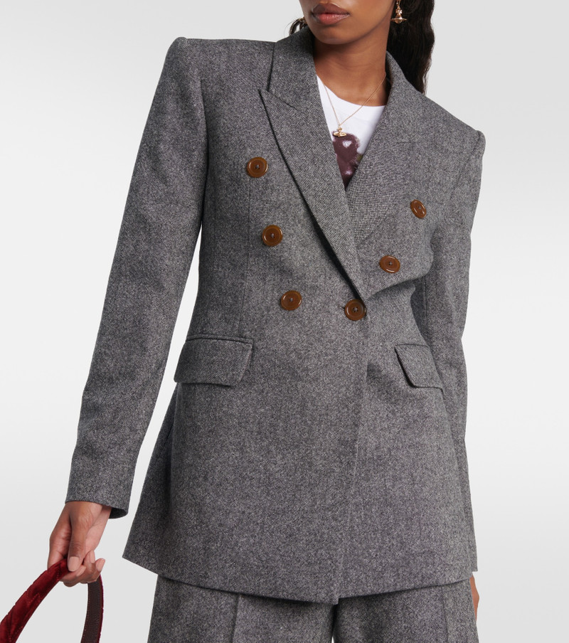Wool-blend double breasted blazer 6