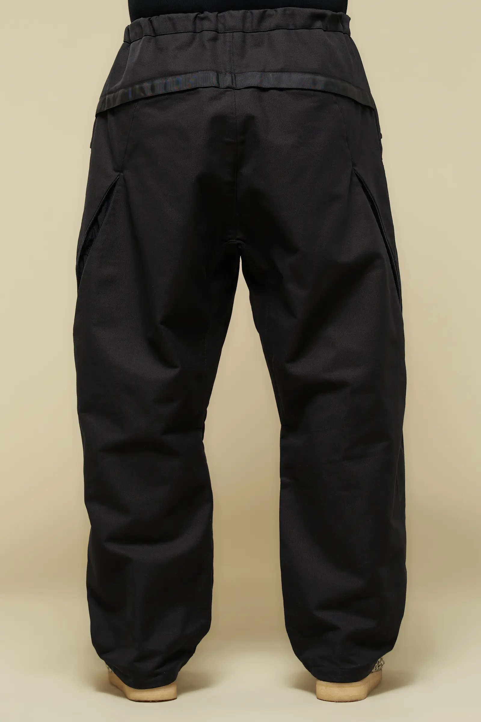 P55-KI Cotton Web Belt Vent Pants Black - 9