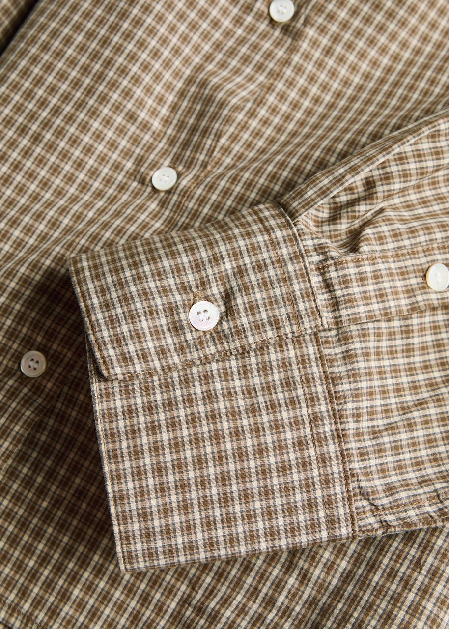 Citizens OF Humanity Ana Checked Cropped Cotton-poplin Shirt - 5