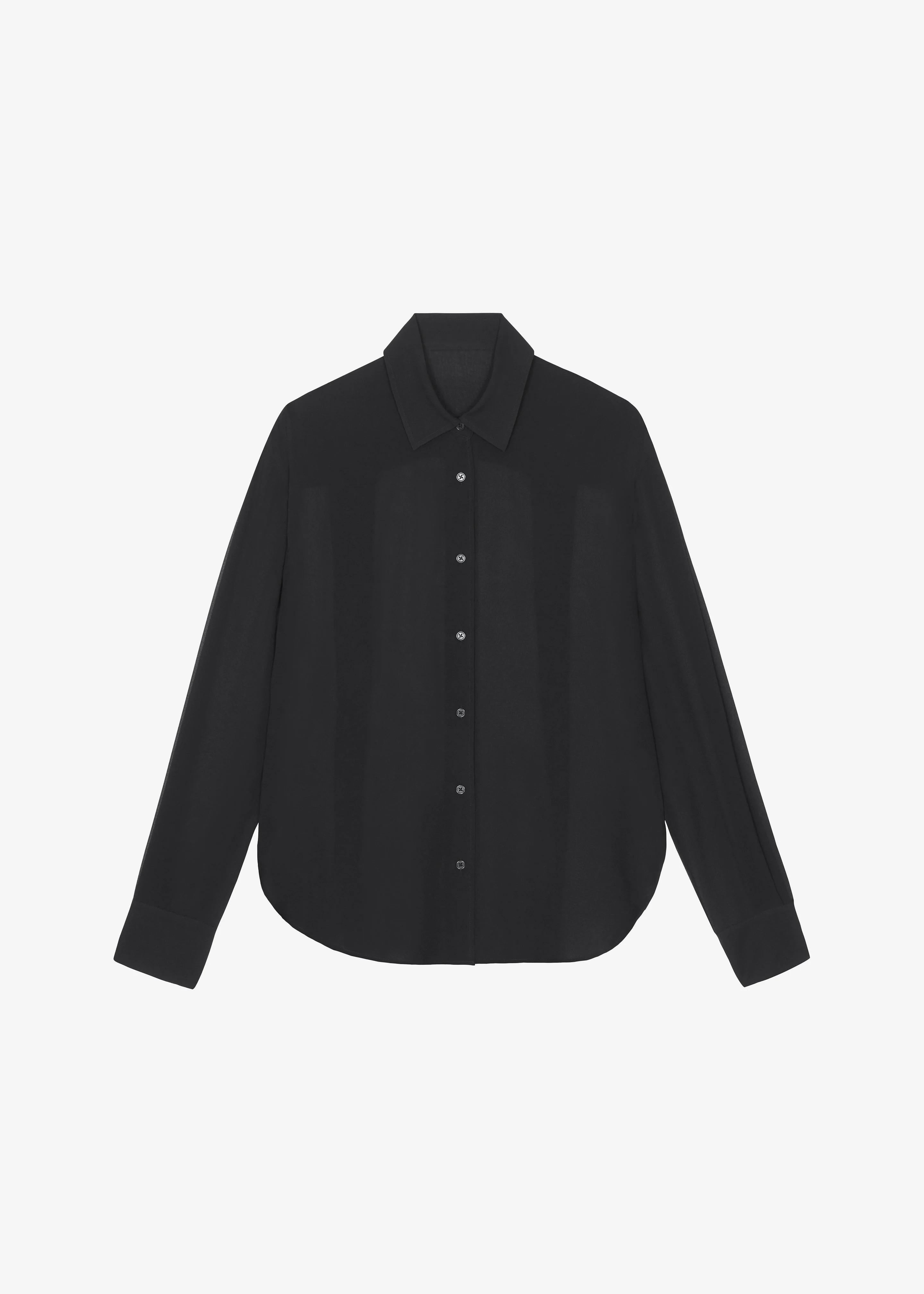 Peri Georgette Shirt - Black - 1