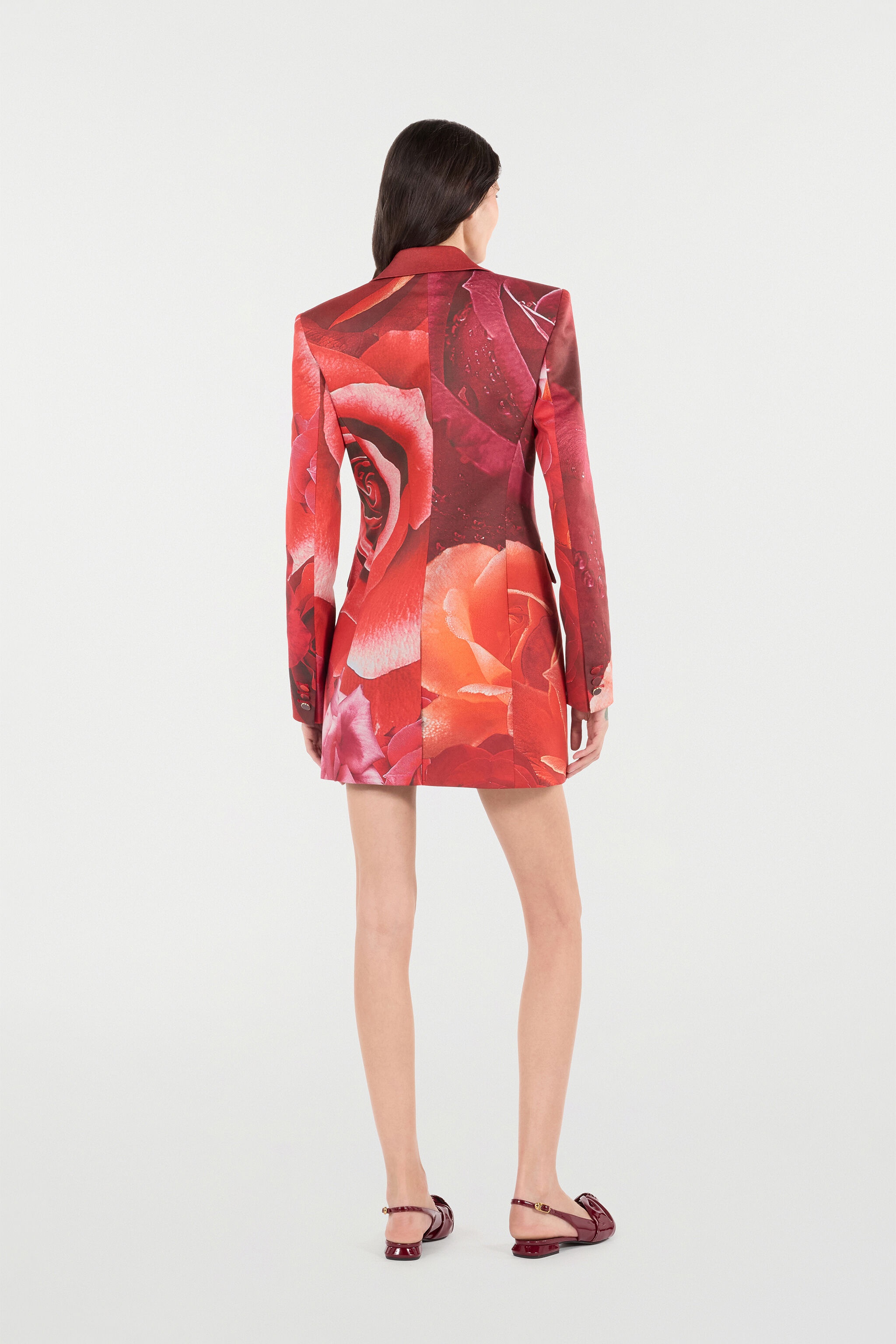 Long Blazer With Rose Print - 4