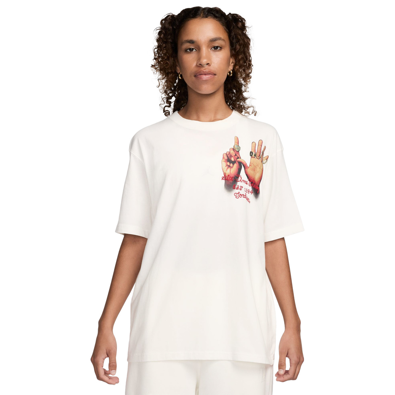 Jordan Womens Jordan GF 6RNG Graphic Short Sleeve T-Shirt - 1