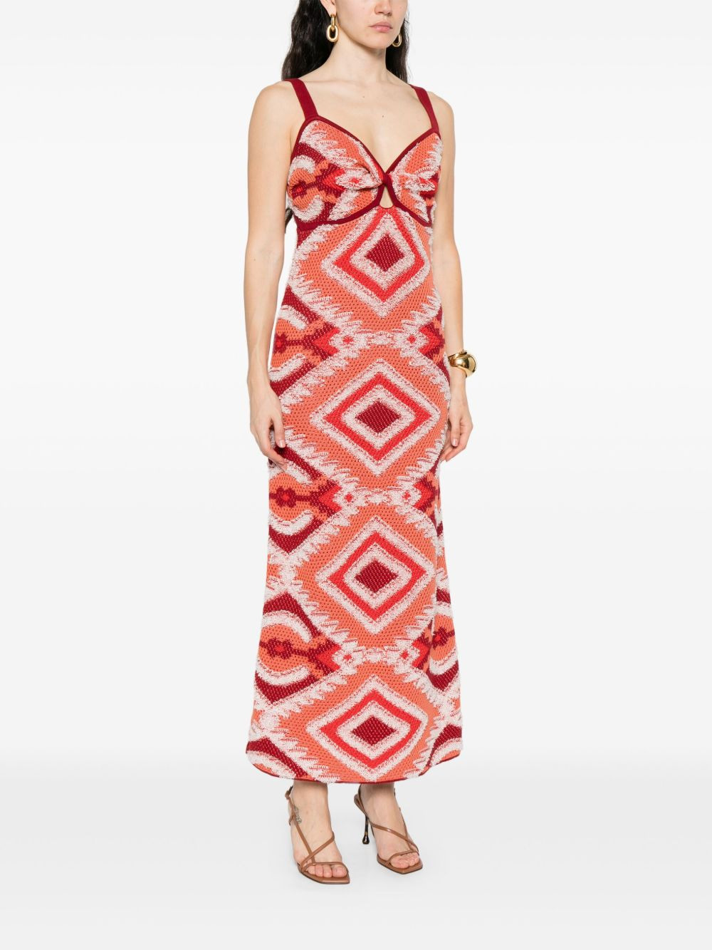 Vintage Affair geometric-pattern midi dress - 3